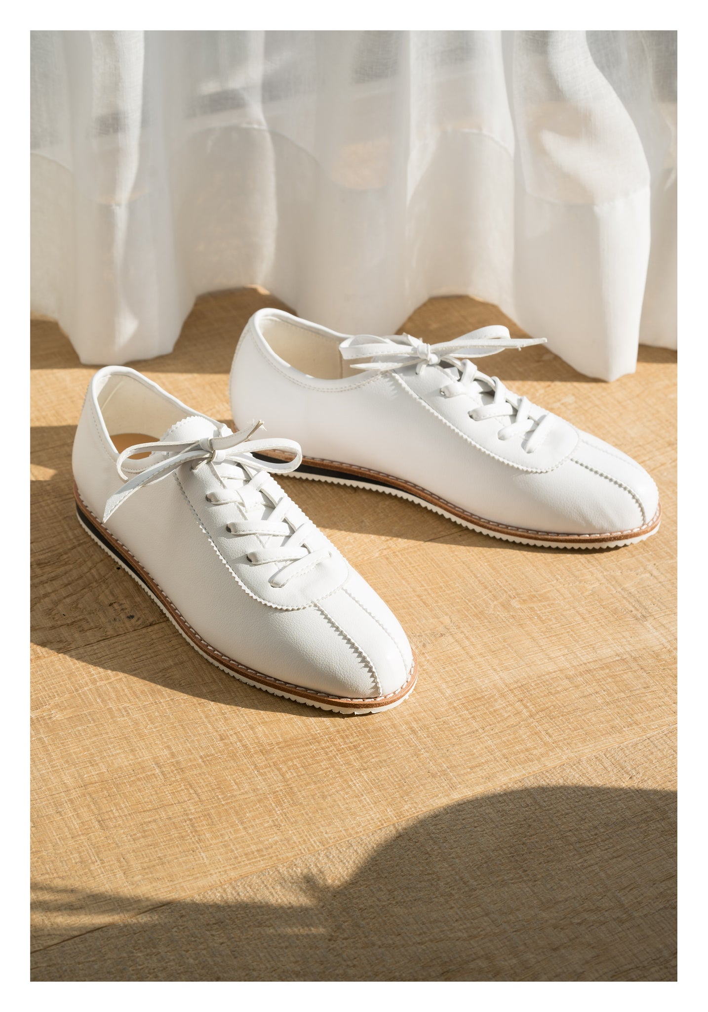 Modern Faux Leather Sneaker White - whoami