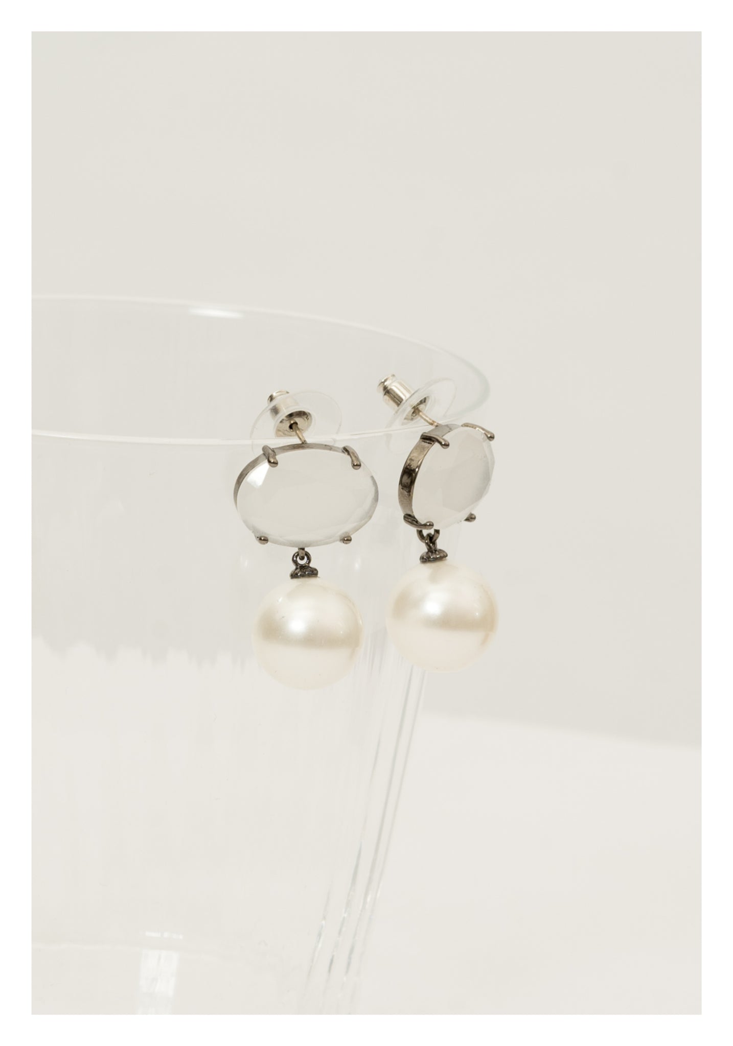 Milky Gem and Pearl Earrings - whoami