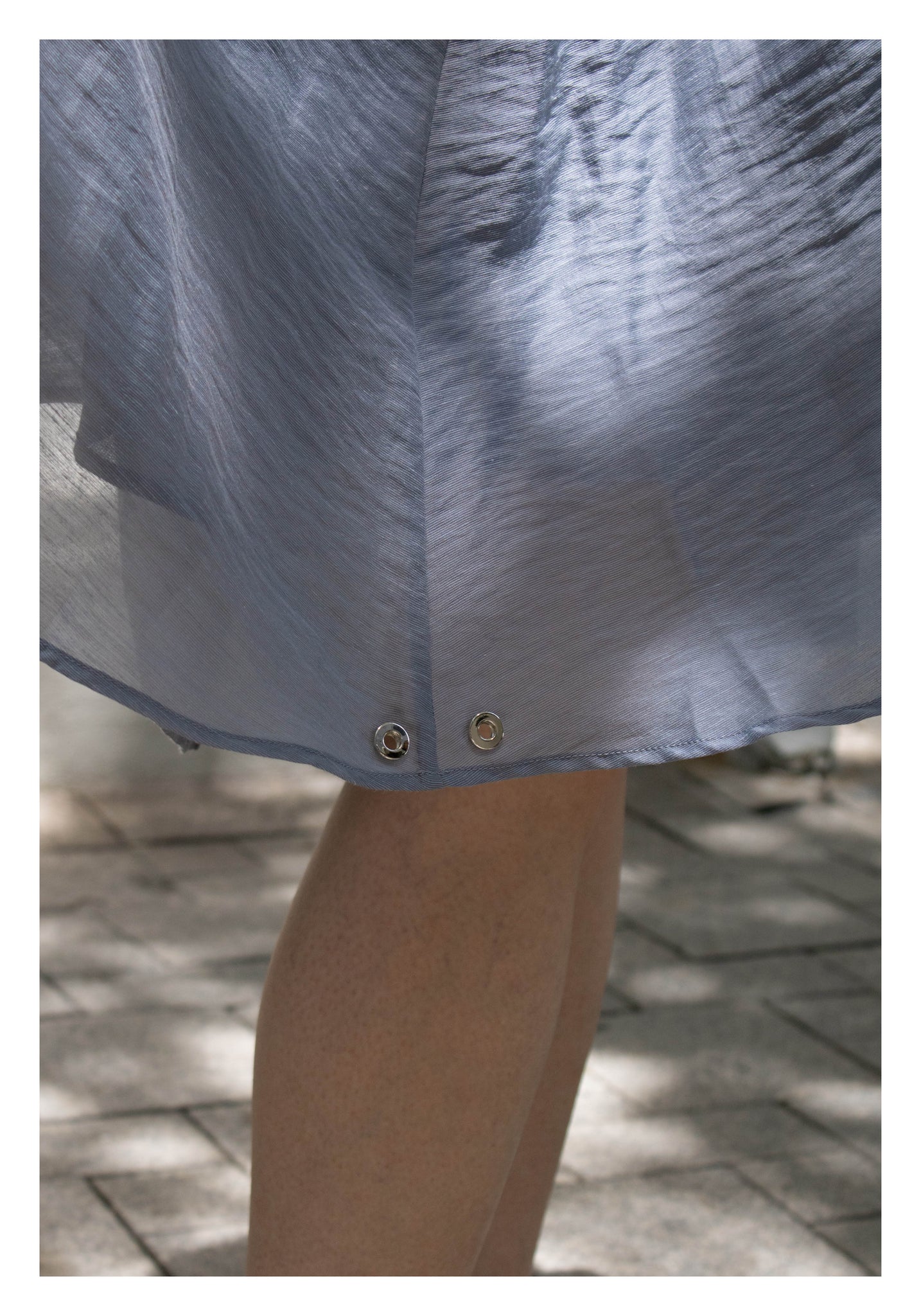 Open Collar Blossom Dress Grey - whoami