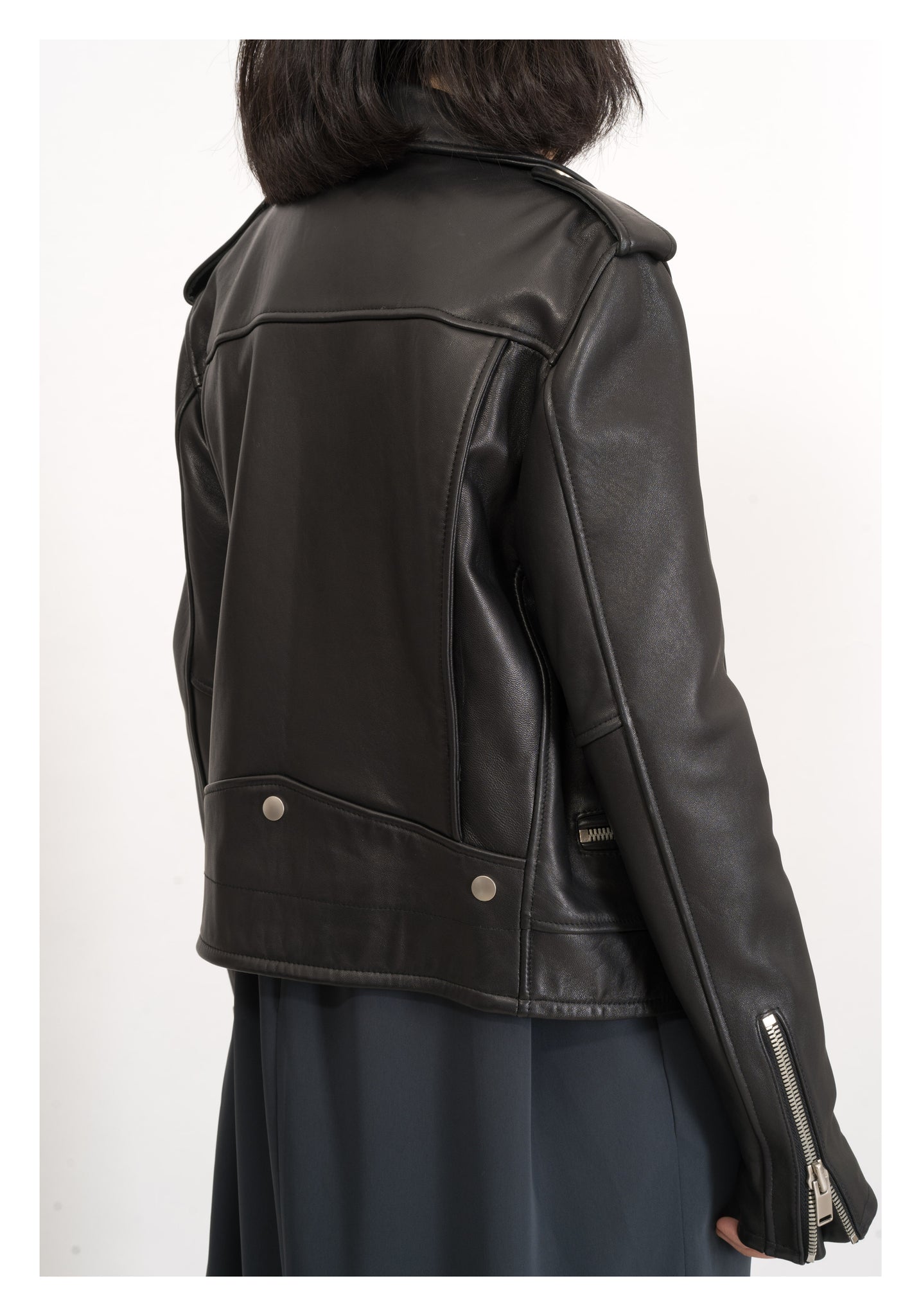 Premium Cropped Leather Jacket - whoami