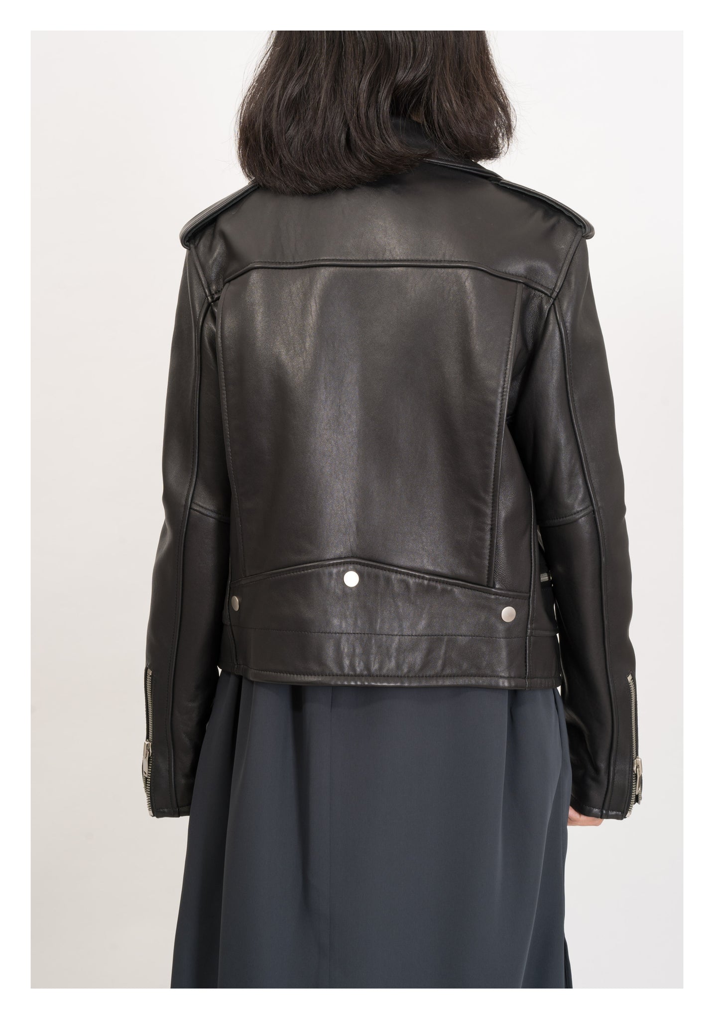 Premium Cropped Leather Jacket - whoami