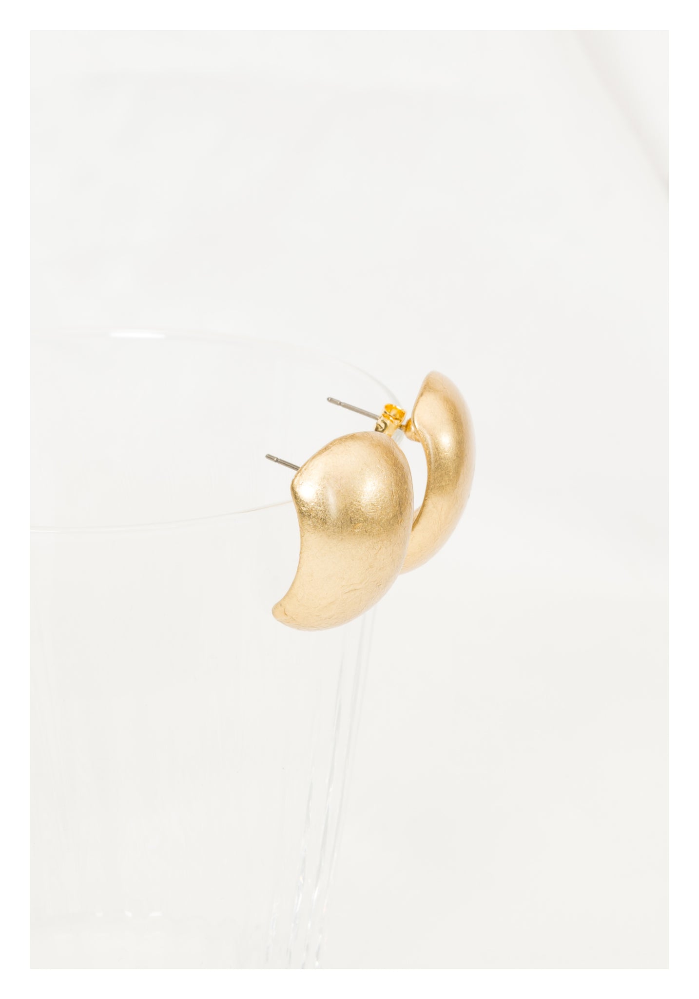Round Curve Earrings Gold - whoami