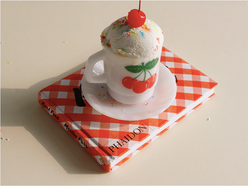 MILK GLASS CUP Cherry - whoami