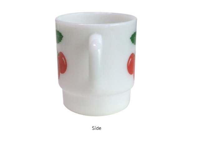 MILK GLASS CUP Cherry - whoami