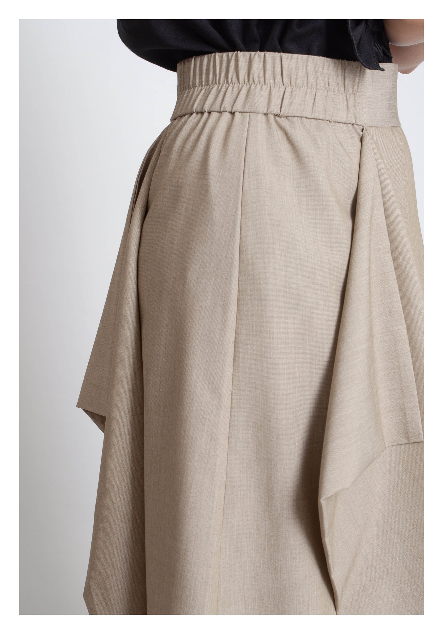 Side Folding Skirt Beige - whoami