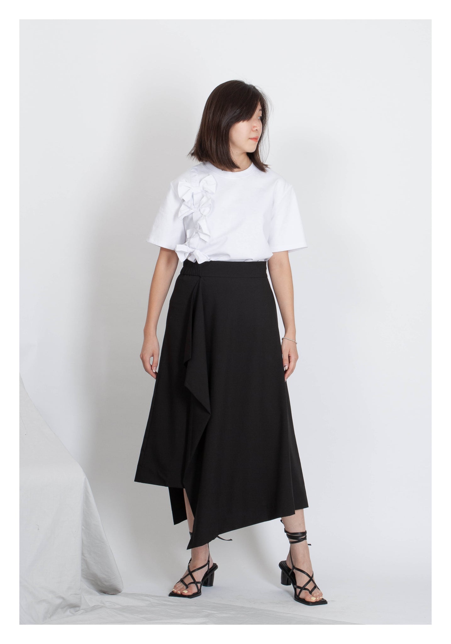 Side Folding Skirt Black - whoami