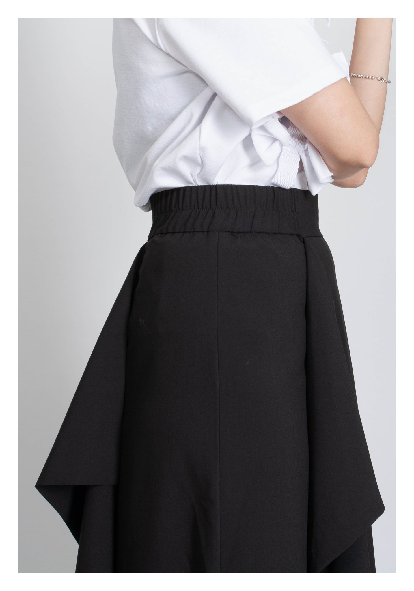 Side Folding Skirt Black - whoami