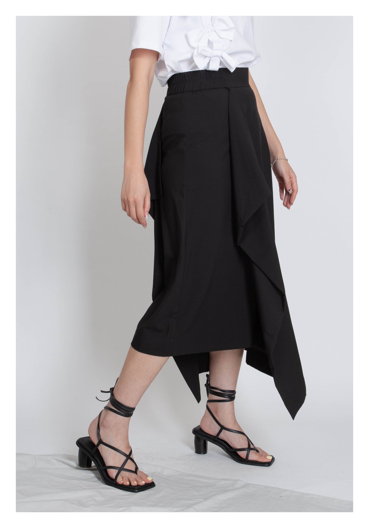 Side Folding Skirt Black - whoami