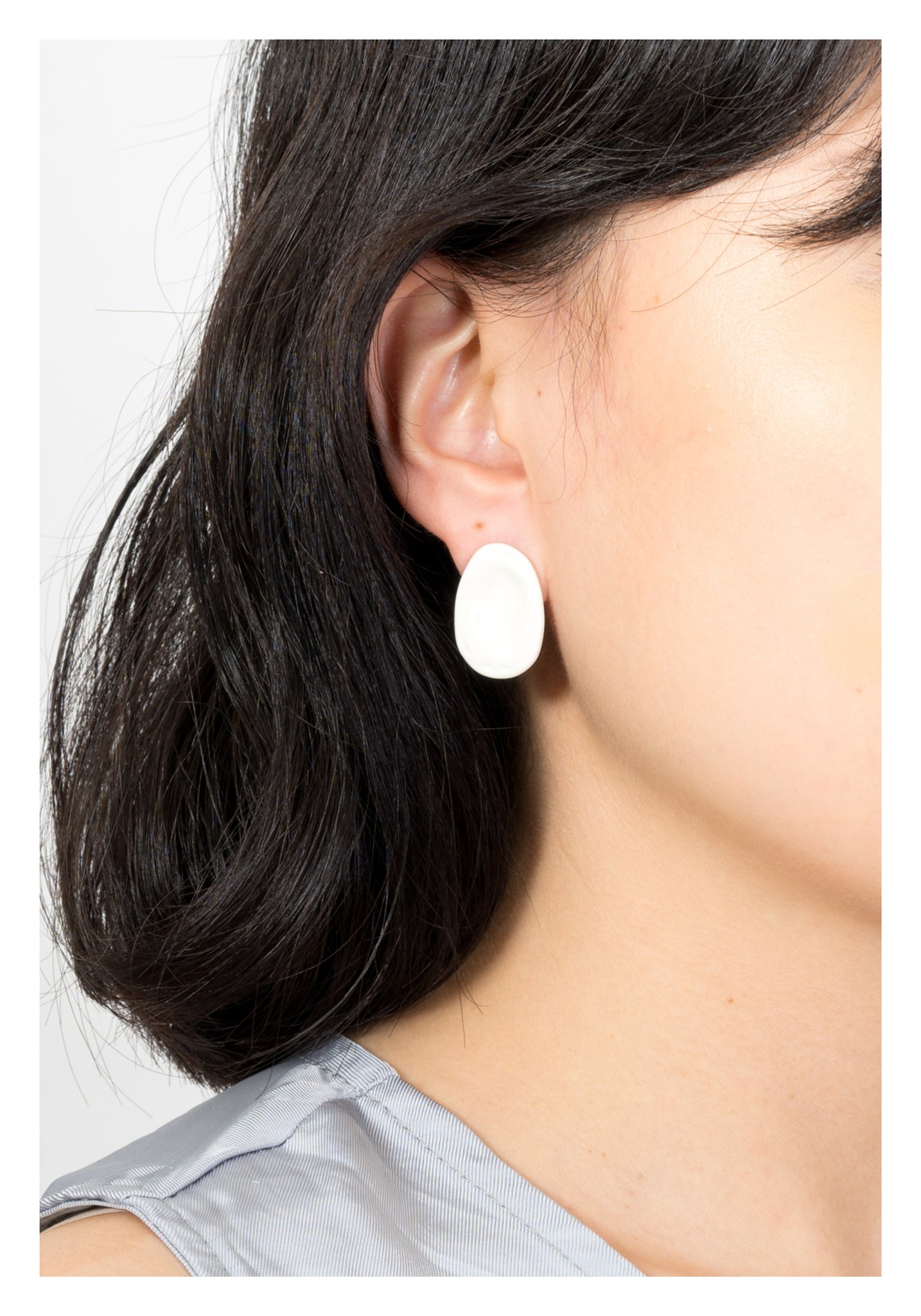 White Clay Earrings White - whoami