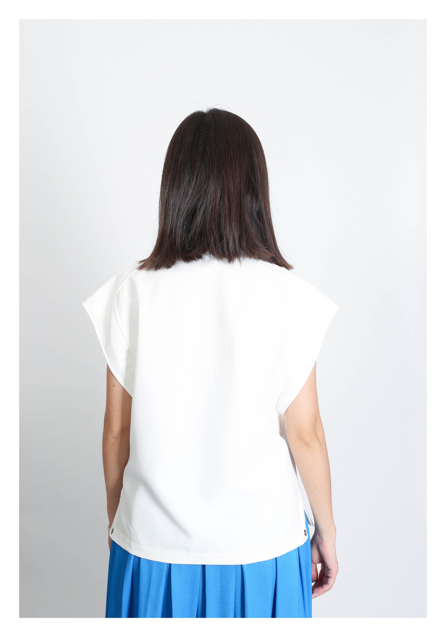 Single Chest Button Blouse Ivory - whoami