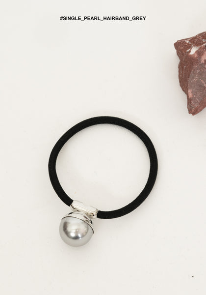 Single Pearl Hairband Grey - whoami