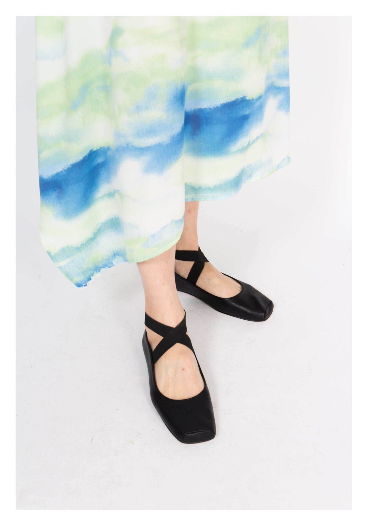 Square Toe Ballet Flats Black - whoami