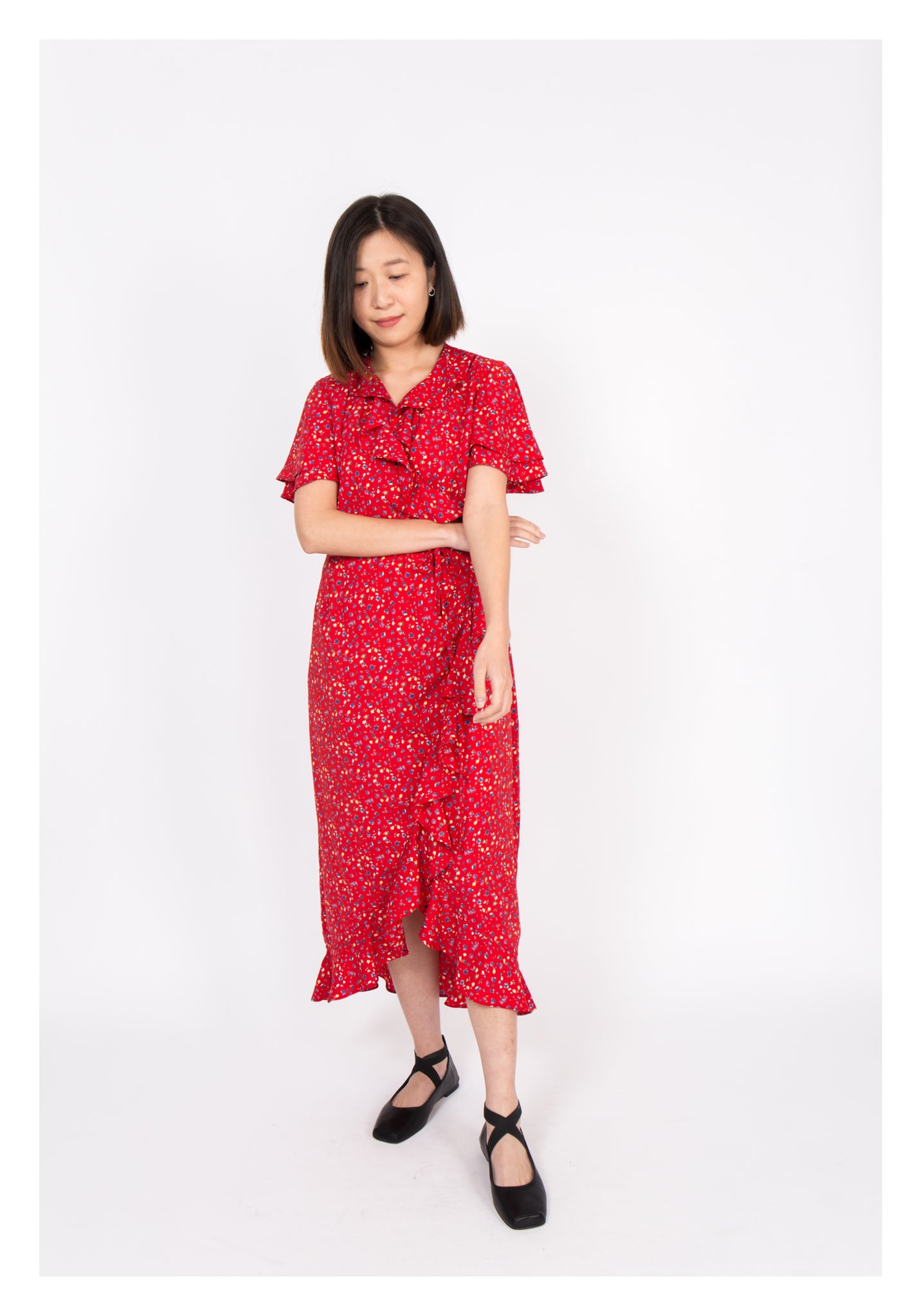 Square Toe Ballet Flats Black - whoami