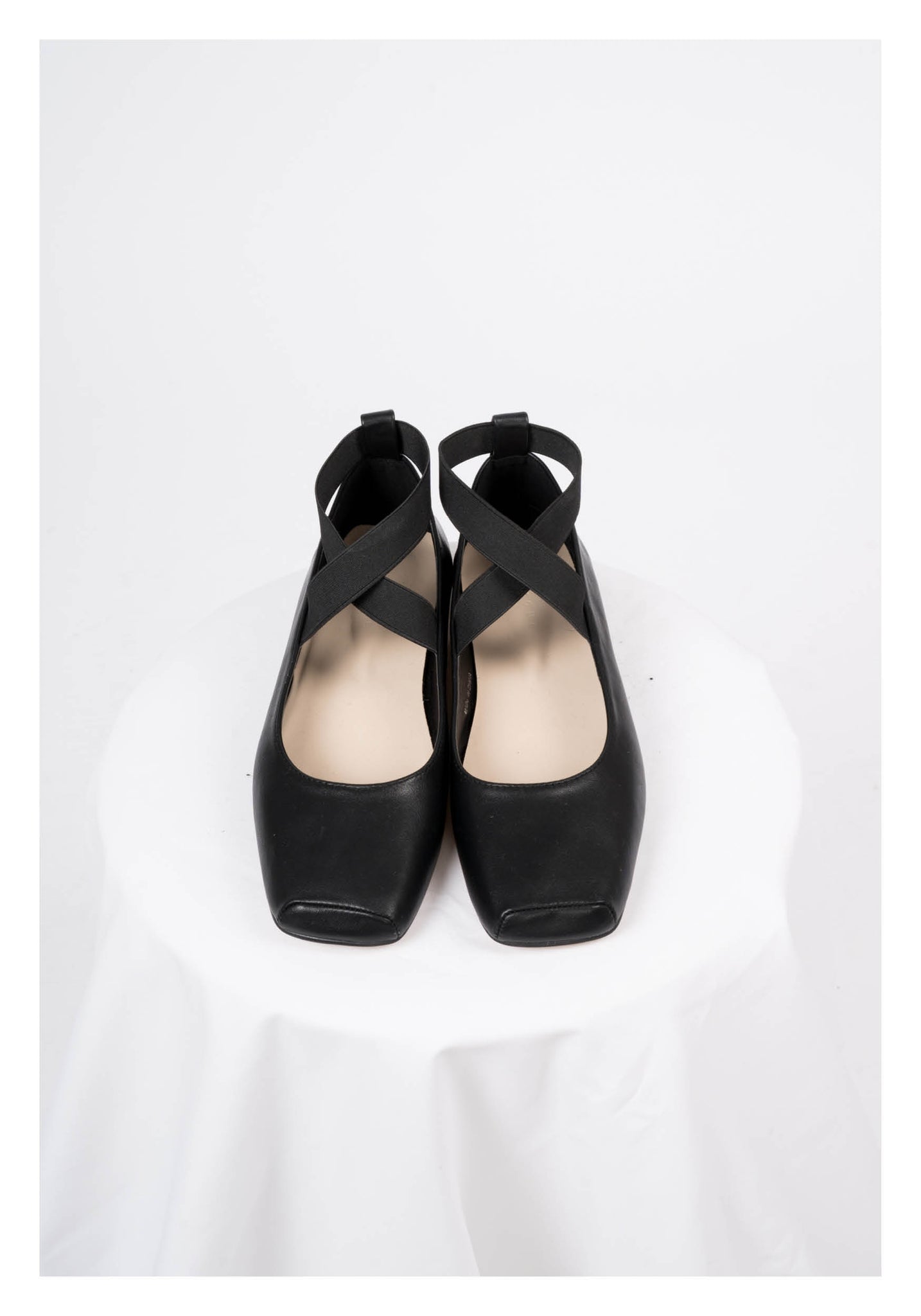 Square Toe Ballet Flats Black - whoami