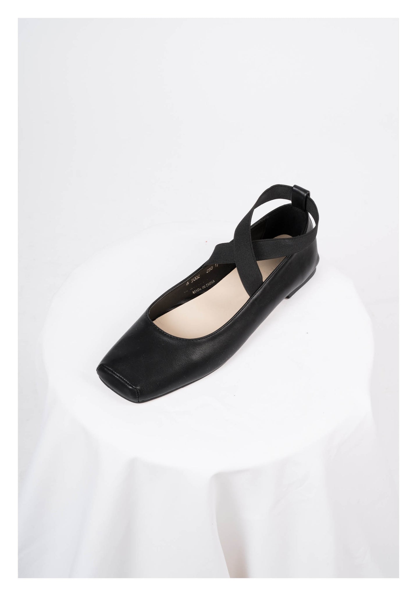 Square Toe Ballet Flats Black - whoami