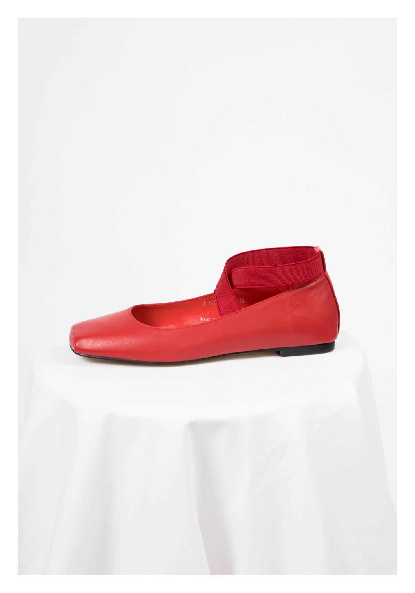 Square Toe Ballet Flats Red - whoami