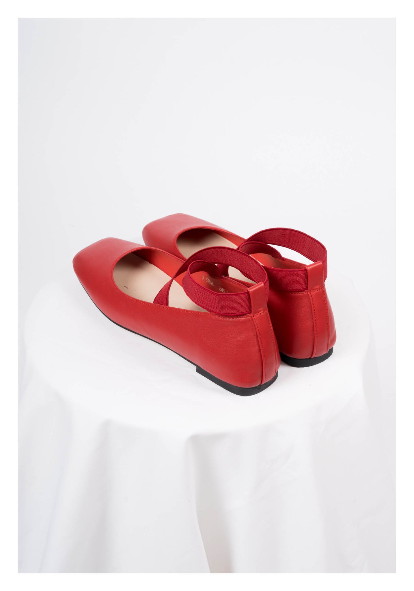 Square Toe Ballet Flats Red - whoami