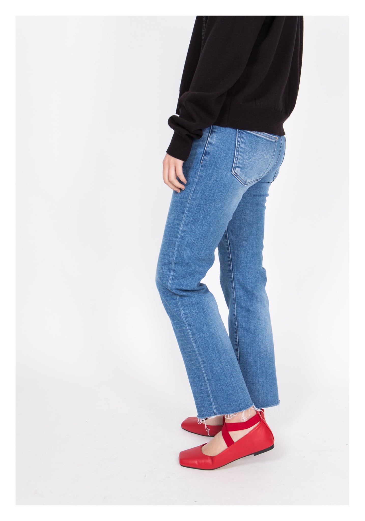 Square Toe Ballet Flats Red - whoami