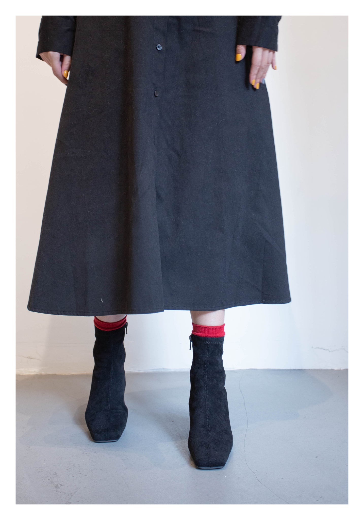 Suede Socks Boots Black - whoami