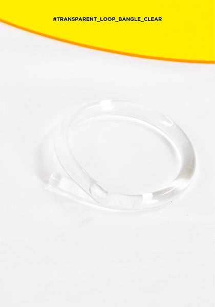 Transparent Loop Bangle Clear - whoami