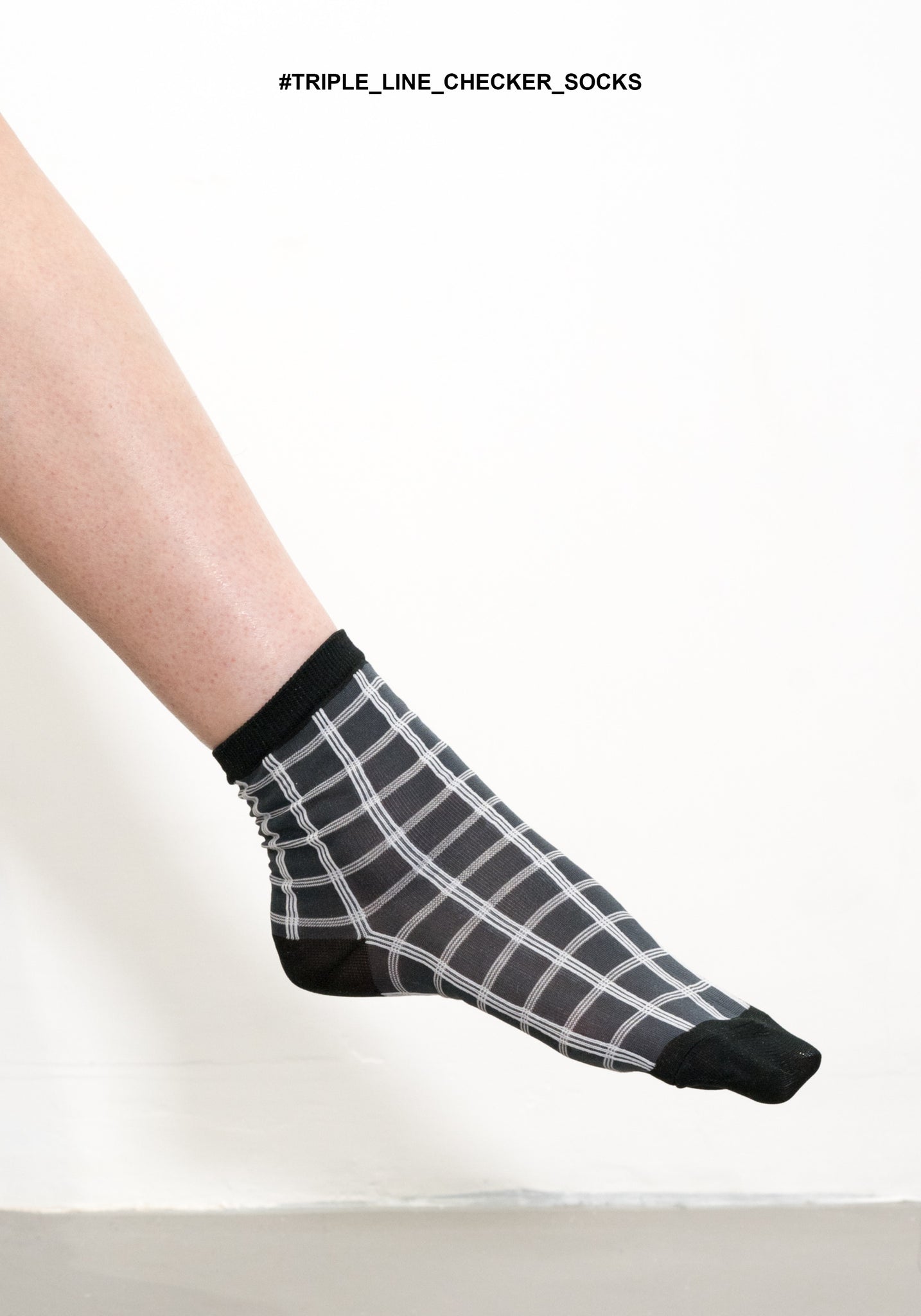 Triple Line Checker Socks - whoami