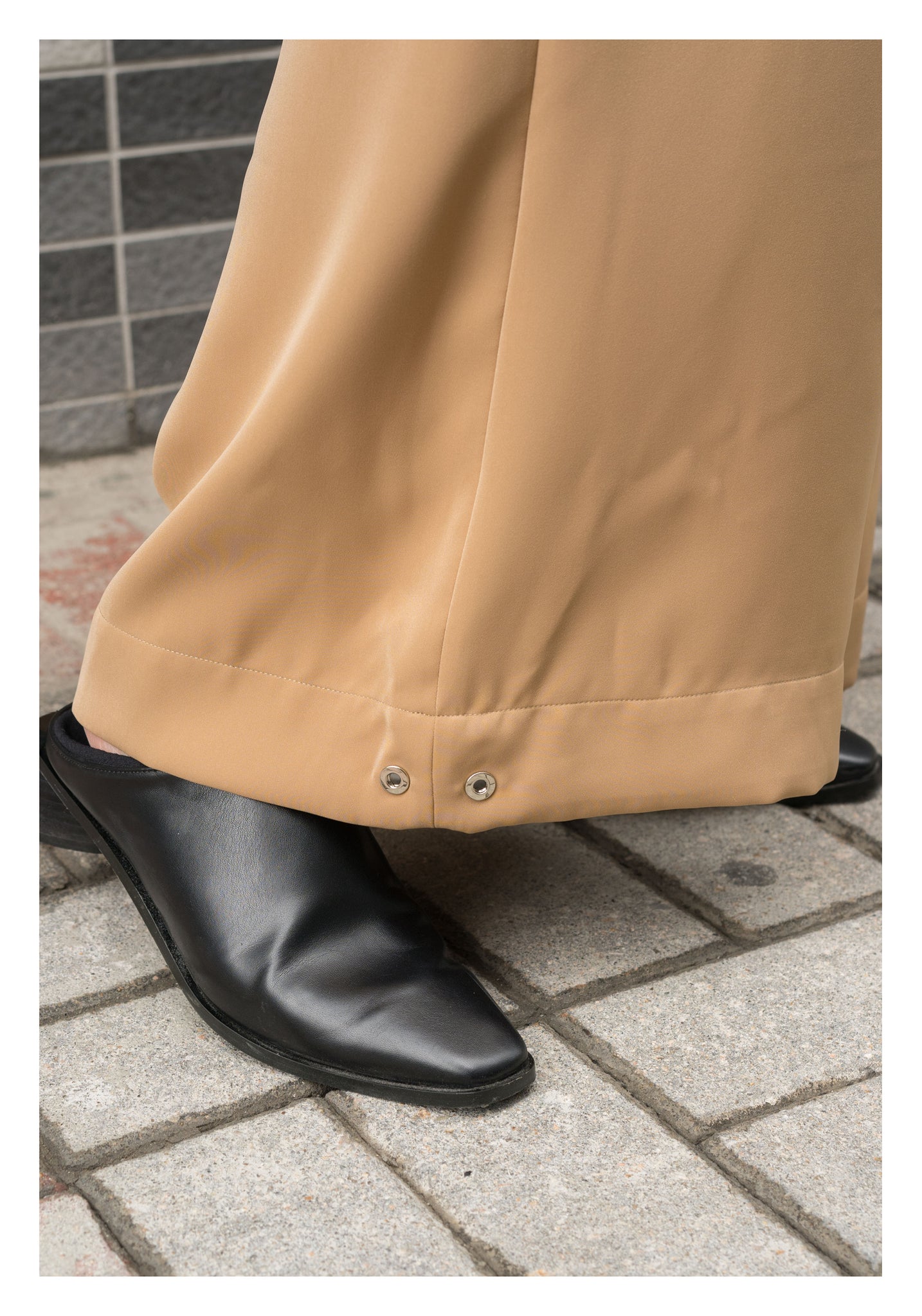 Drape Wide Leg Pants Beige - whoami
