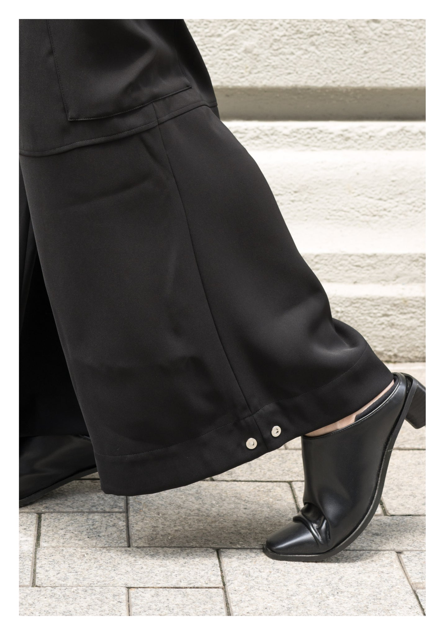 Drape Wide Leg Pants Black - whoami