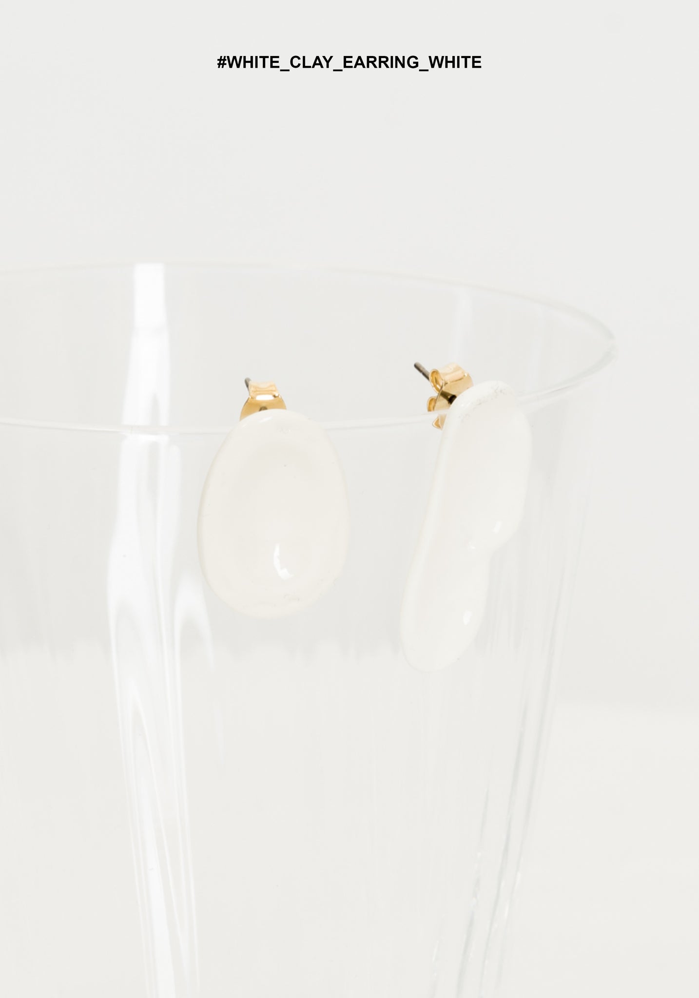 White Clay Earrings White - whoami