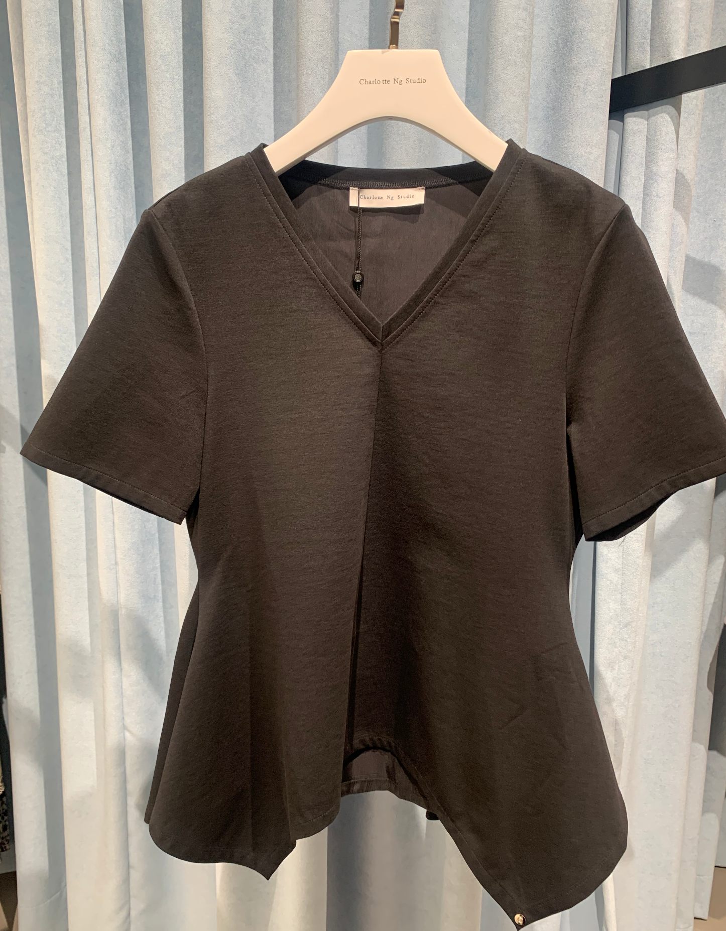 Peplum Tee Black