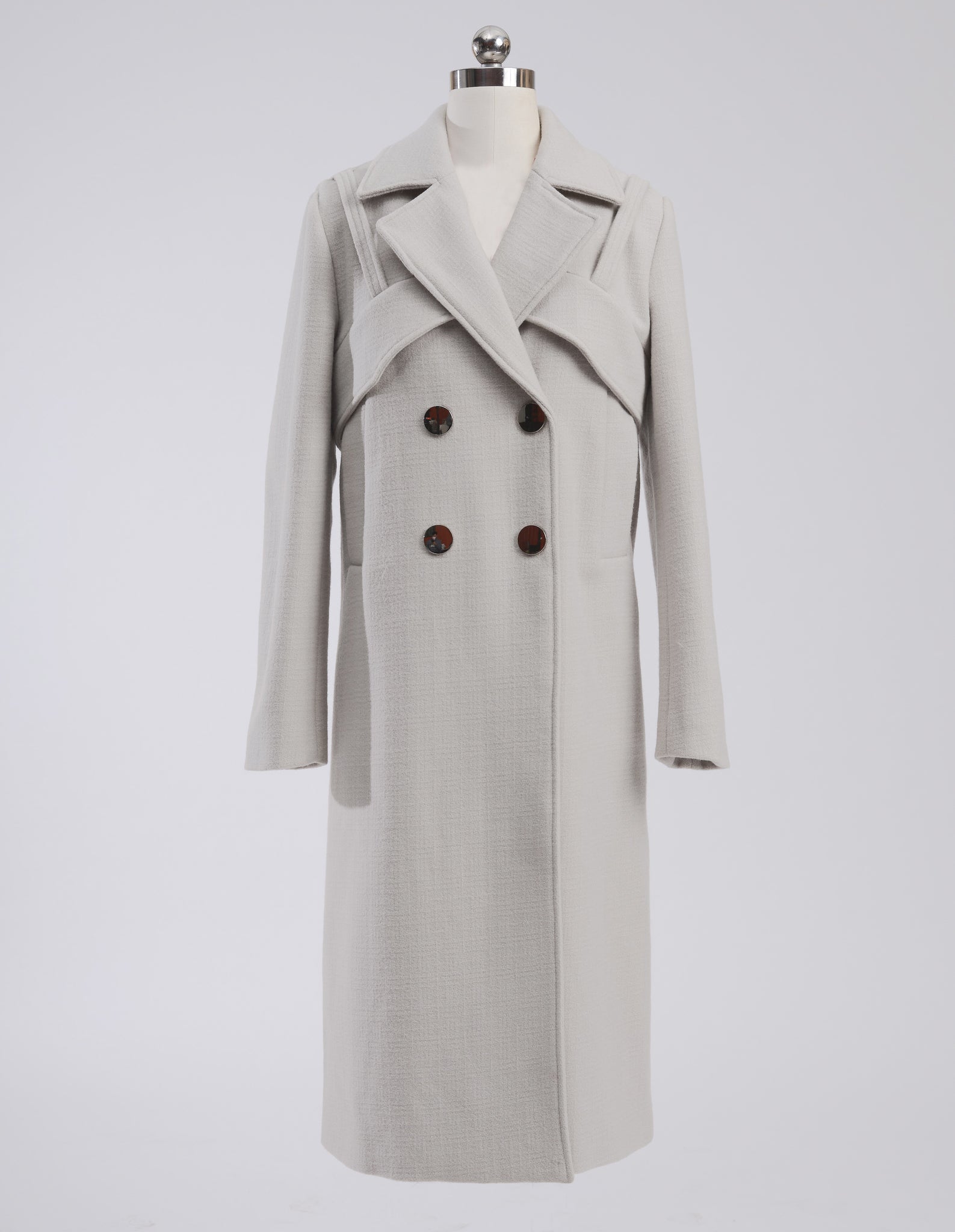 Snapped Wool Double Breasted Coat - whoami