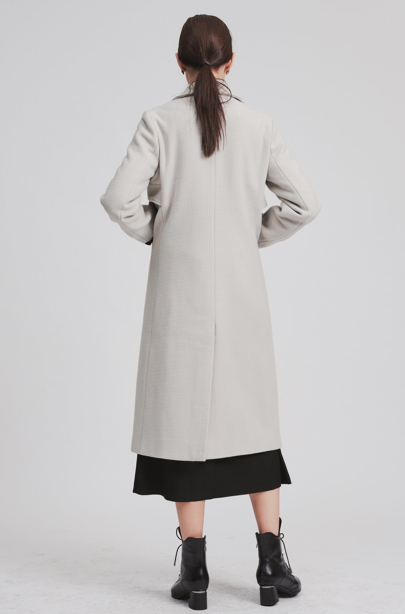 Snapped Wool Double Breasted Coat - whoami