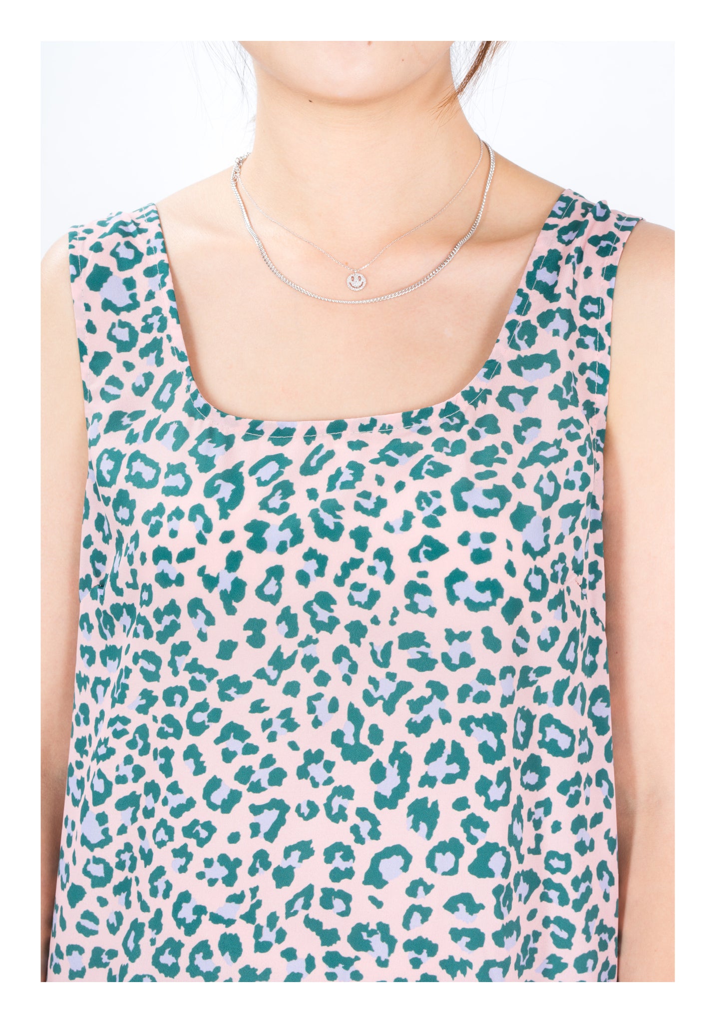 925 Silver Sparkle Smiley Face Necklace - whoami
