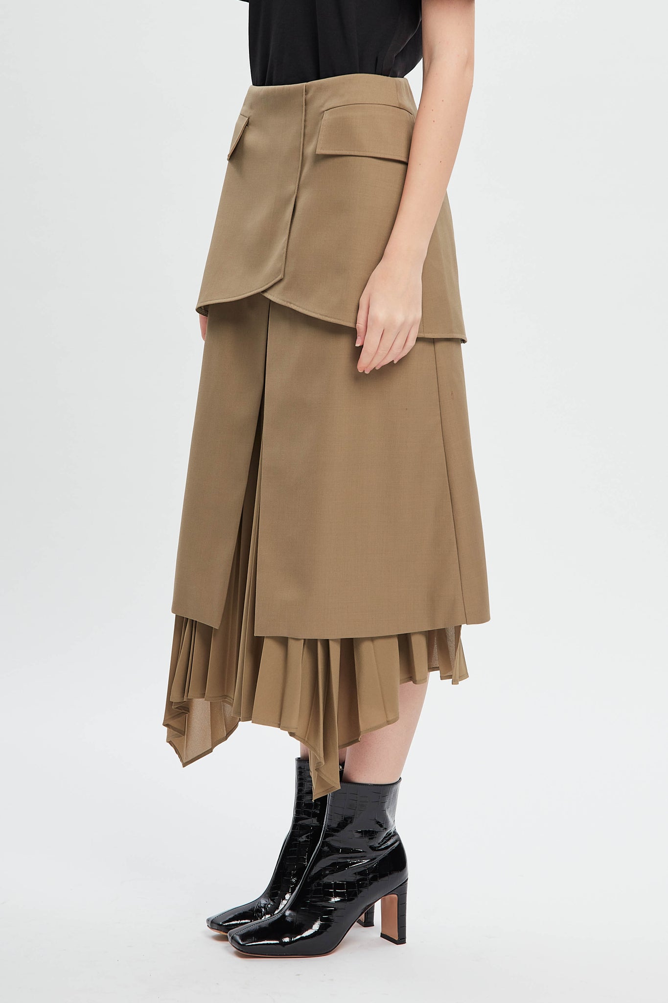 Ripple In The Water Pleating Skirt