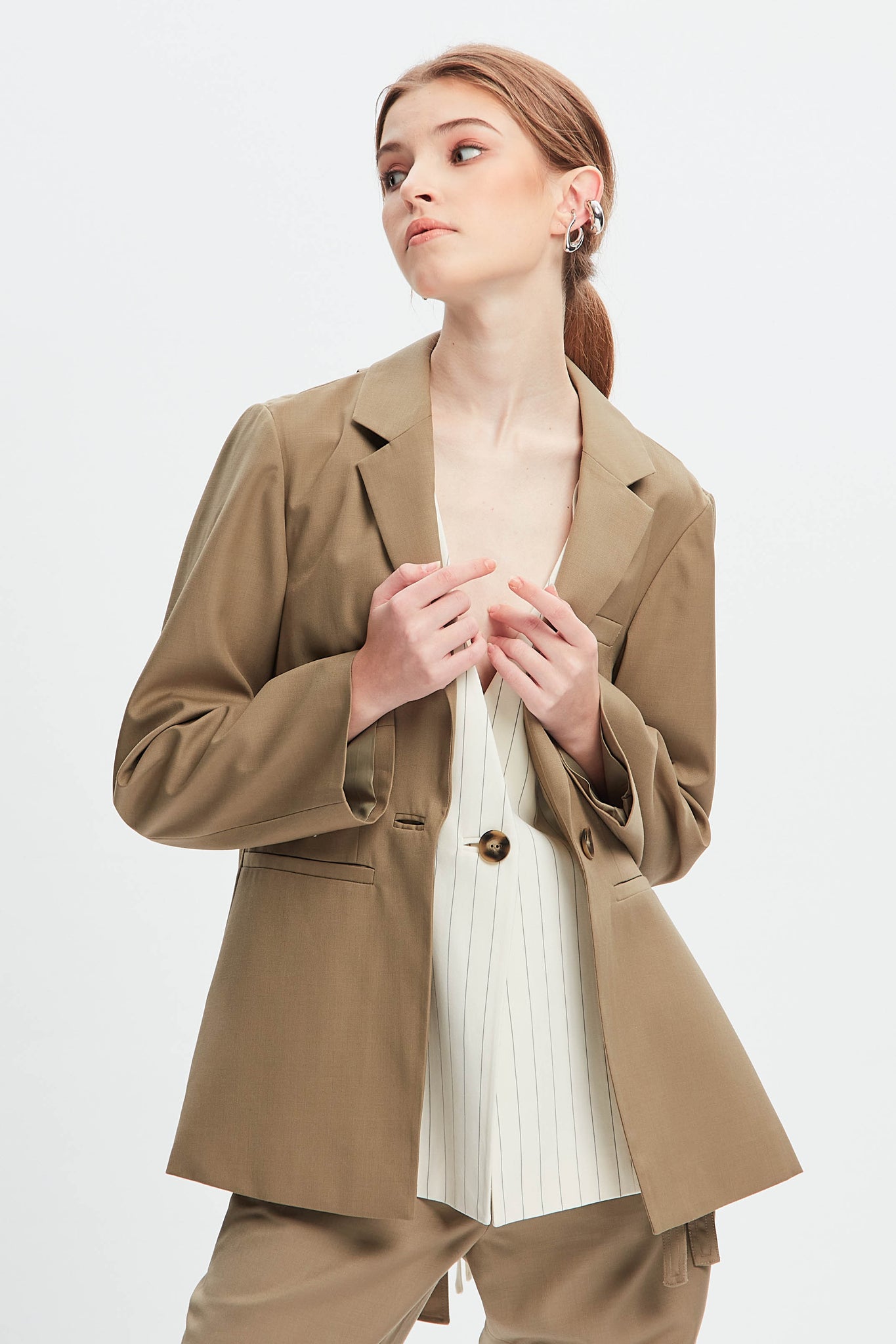 That's A Lot Layering Blazer Beige