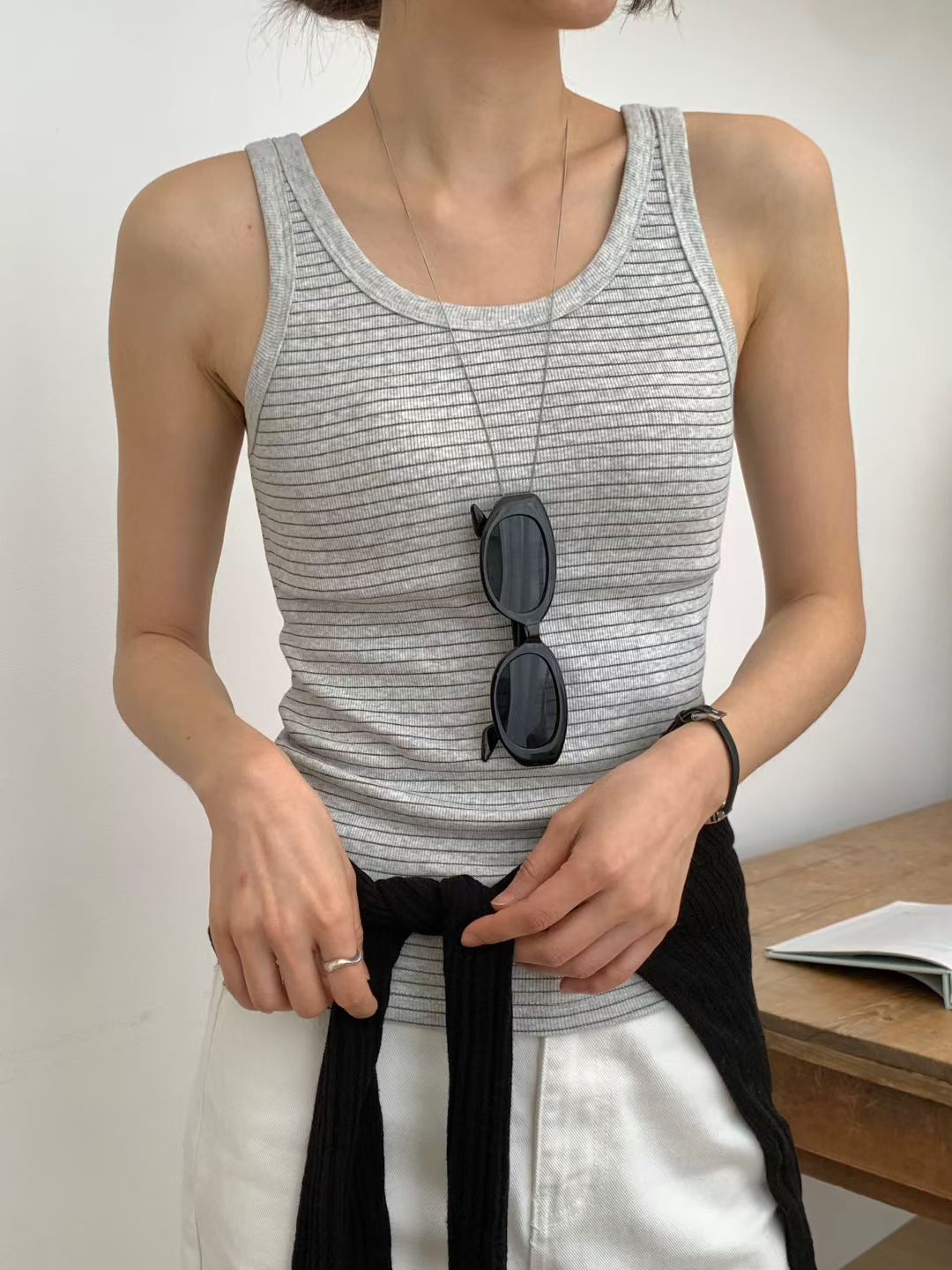 Slim Stripe Vest (加購$148)