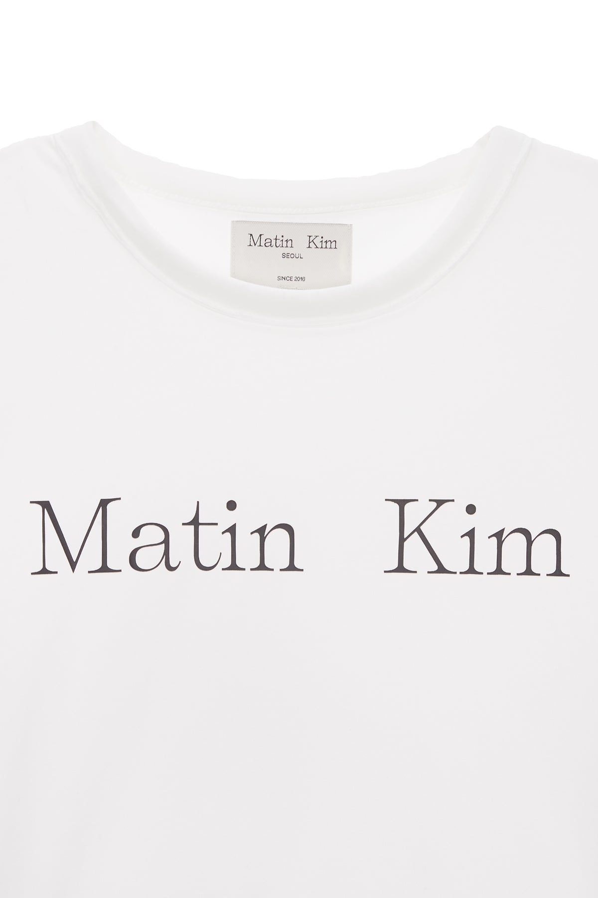 MATIN LOGO CROP TOP IN WHITE