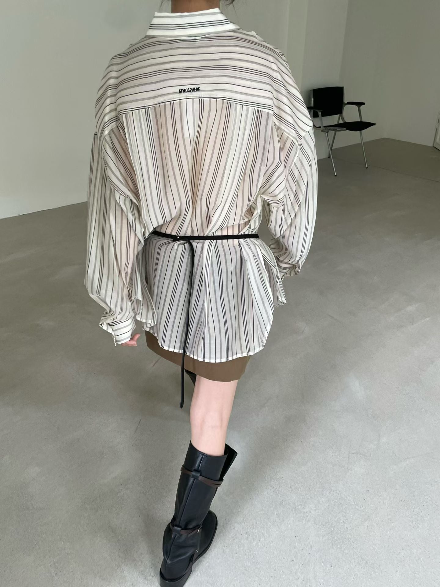 Deluxe See Through Stripe Shirt  (8-10Oct超抵價$598, 之後批發價$668)