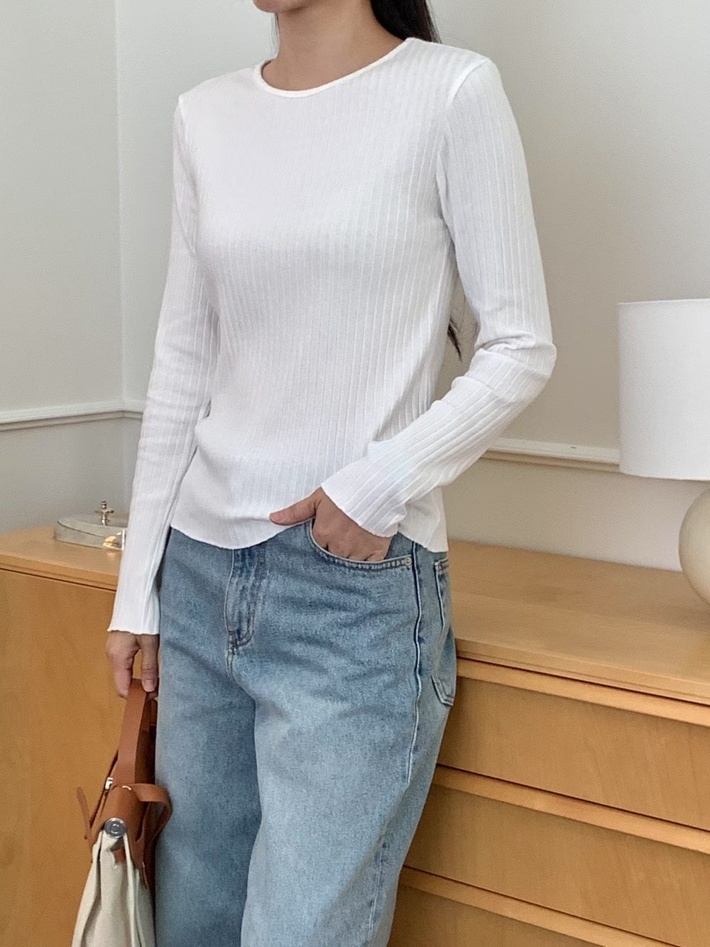 Daily Ribbed Tee (加購$168)