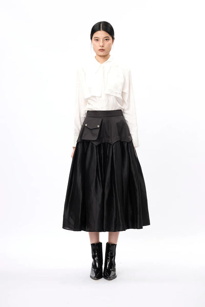 Structural Waistline See-through Skirt