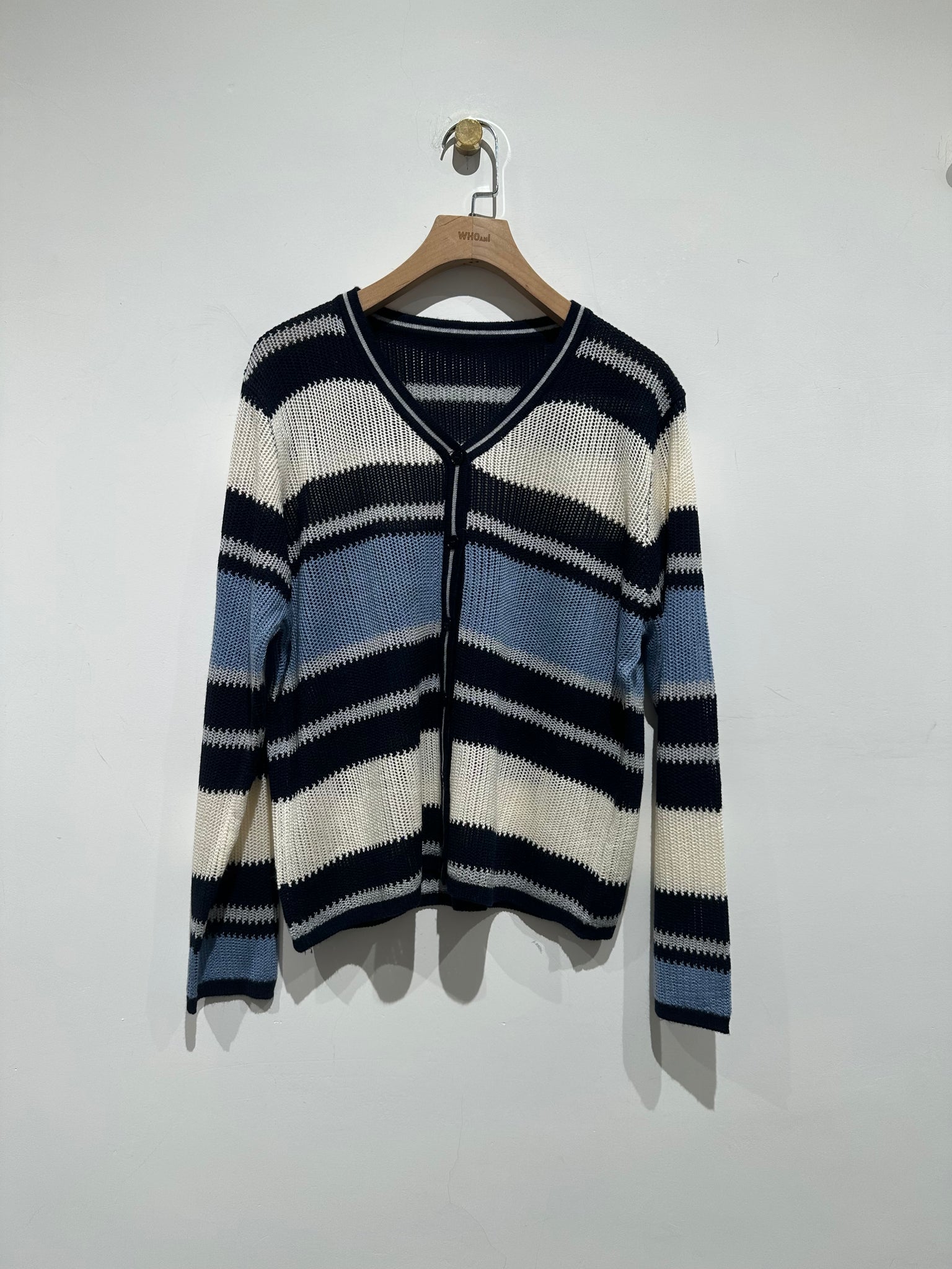 Blue Tone Stripe Cardigan