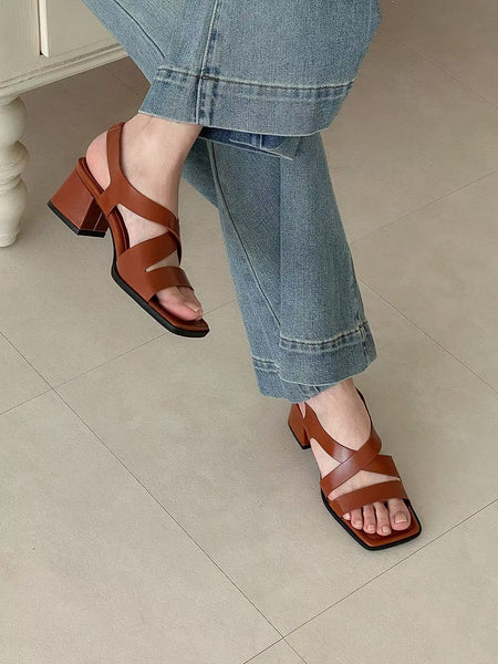 Cross Heels Sandal (限時超抵快閃價$398至今晚23:59, 18-20Jun 超抵價$428, 之後批發價$468)