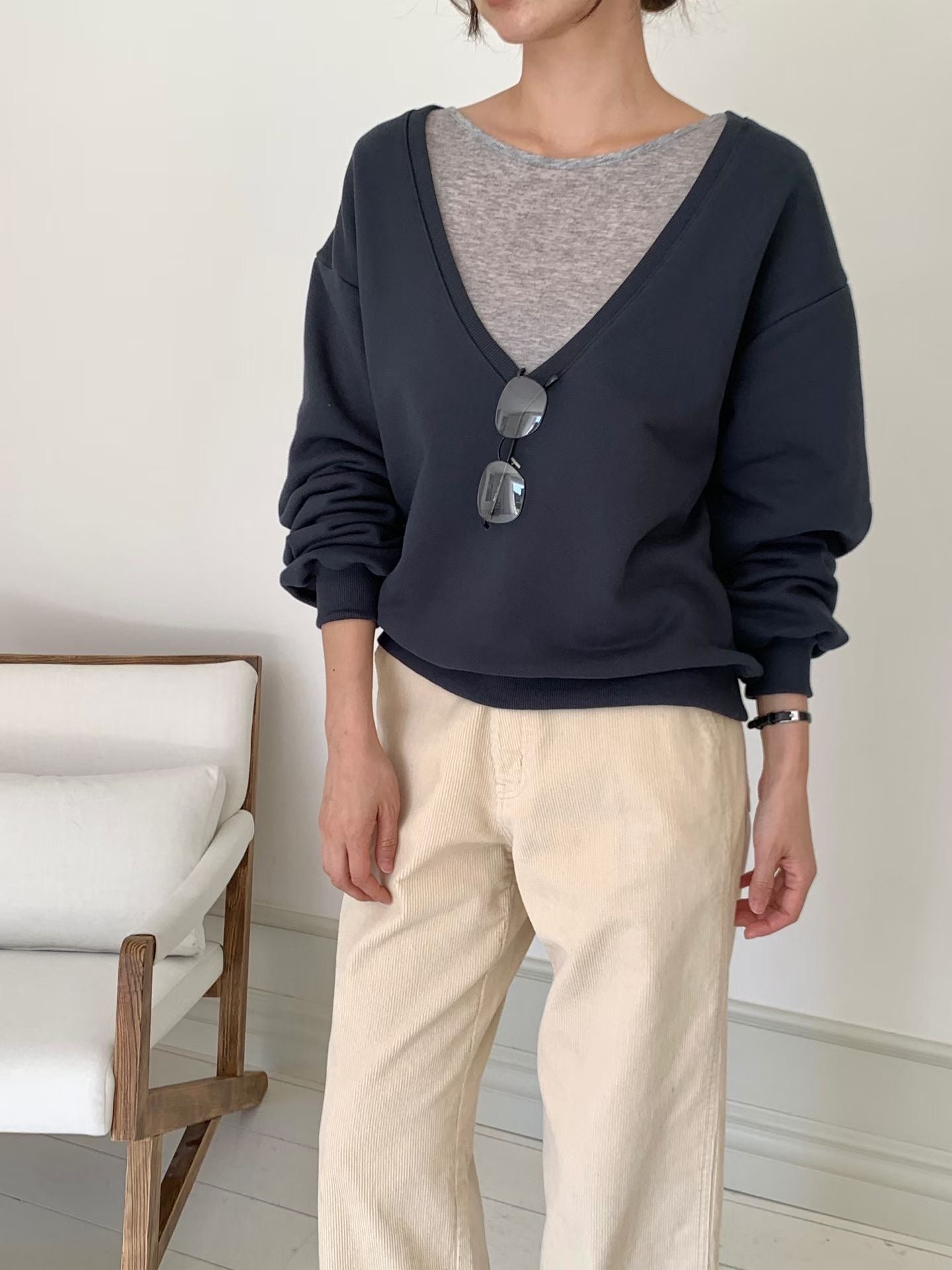 Essential Low V Sweater (15-17Oct超抵價$268, 之後批發價$298)