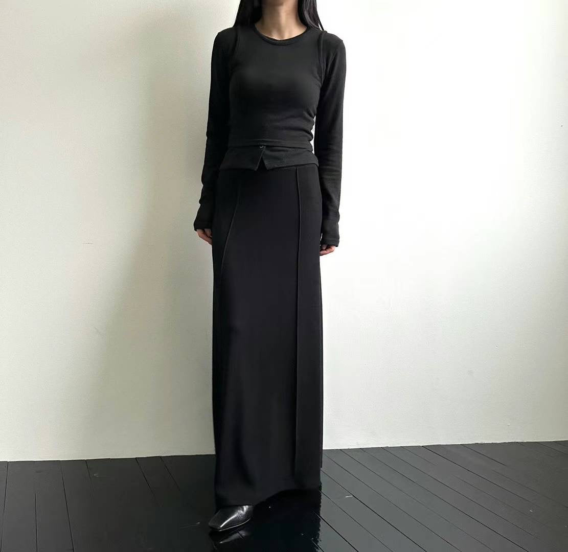 Seam Long Skirt