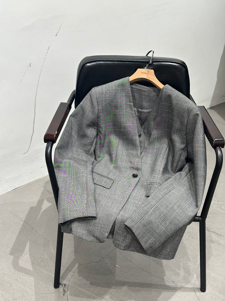 Collarless Blazer & Tailor Vest Set (3-5Sep 超抵價$798, 之後批發價$898)