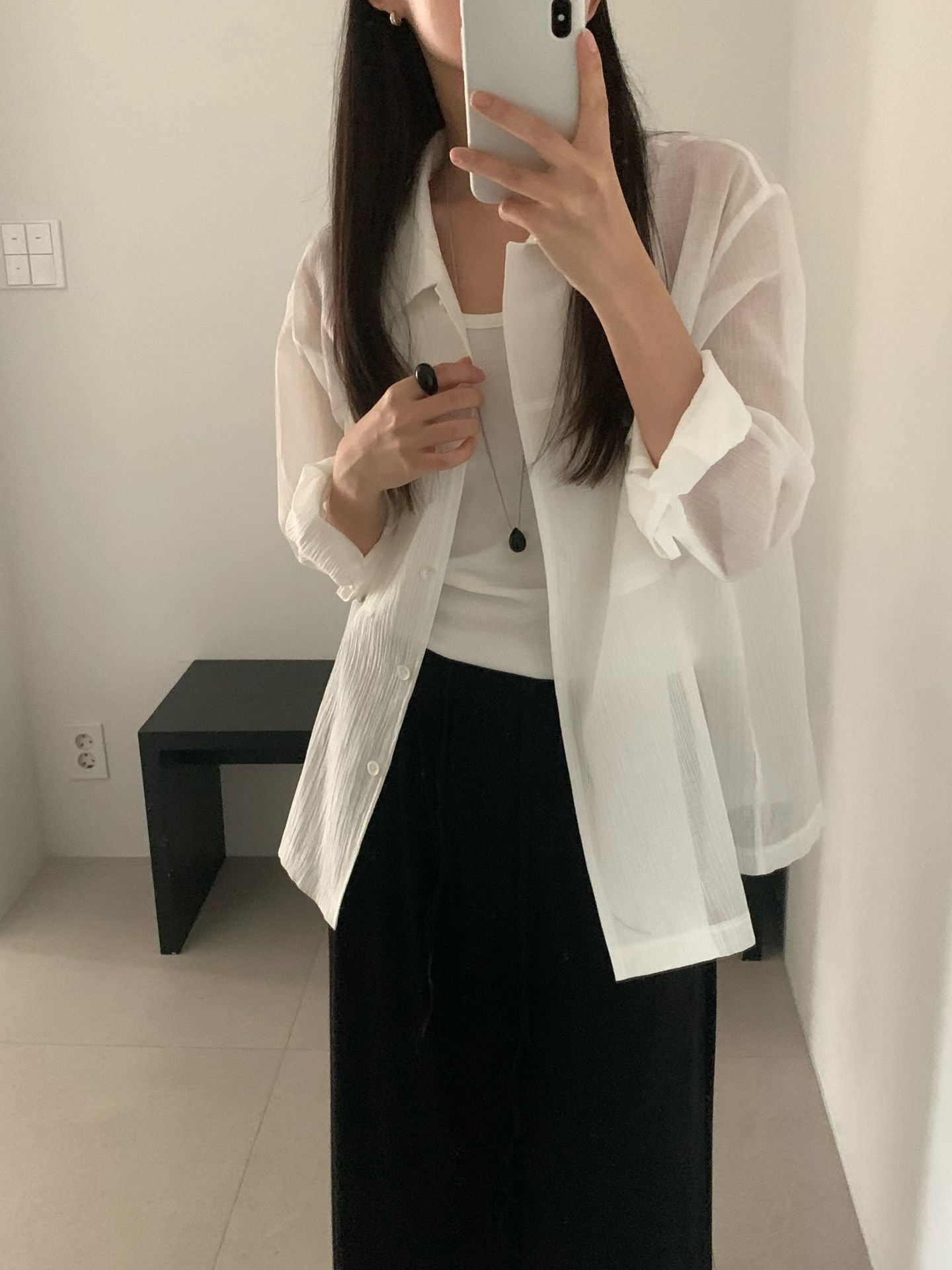 See Through Double Pocket Shirt (限時超抵快閃價$398至今晚23:59, 19-20Jul 超抵價$428, 之後批發價$468)