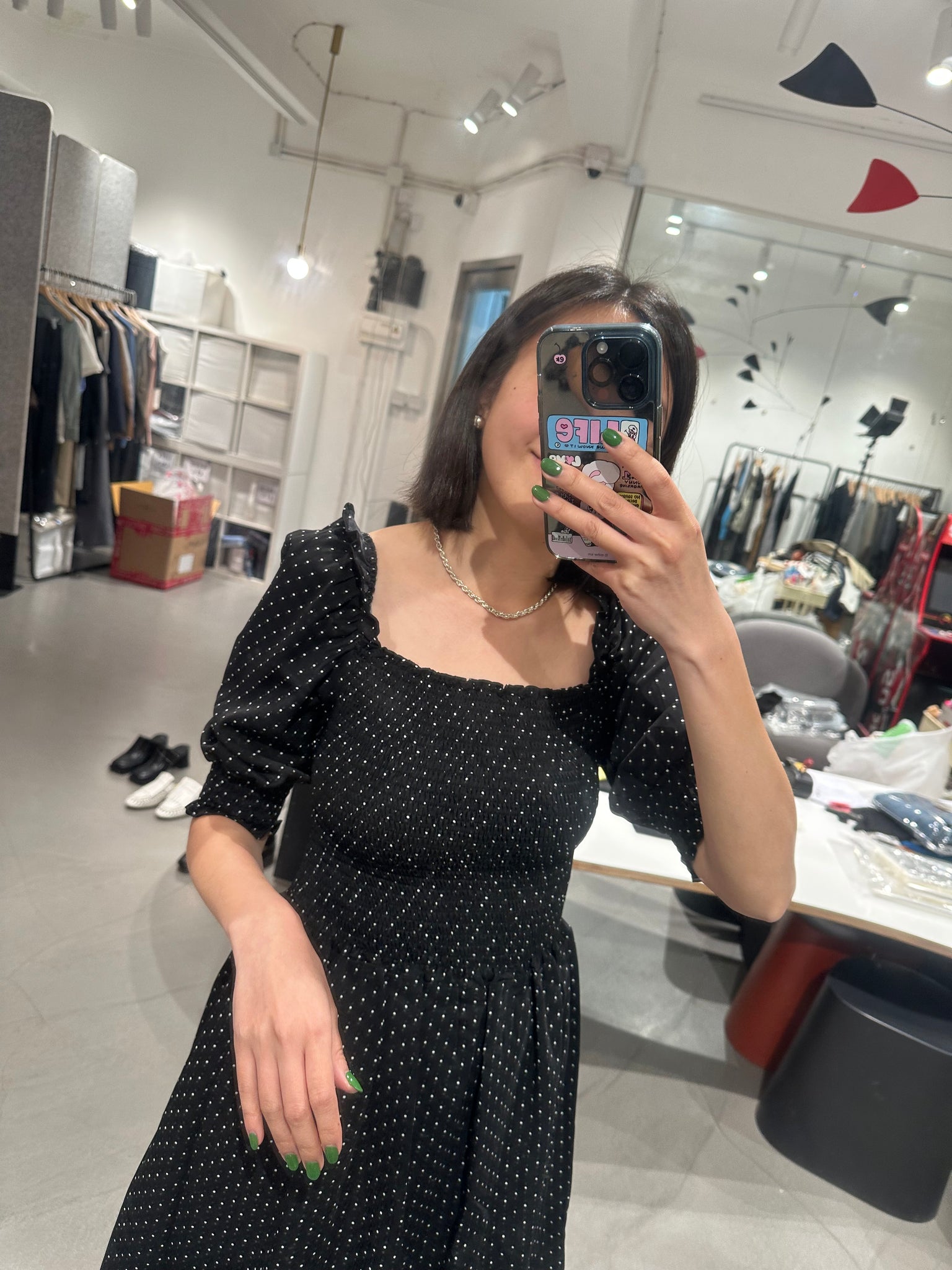 Summer Pin dot Short Dress
