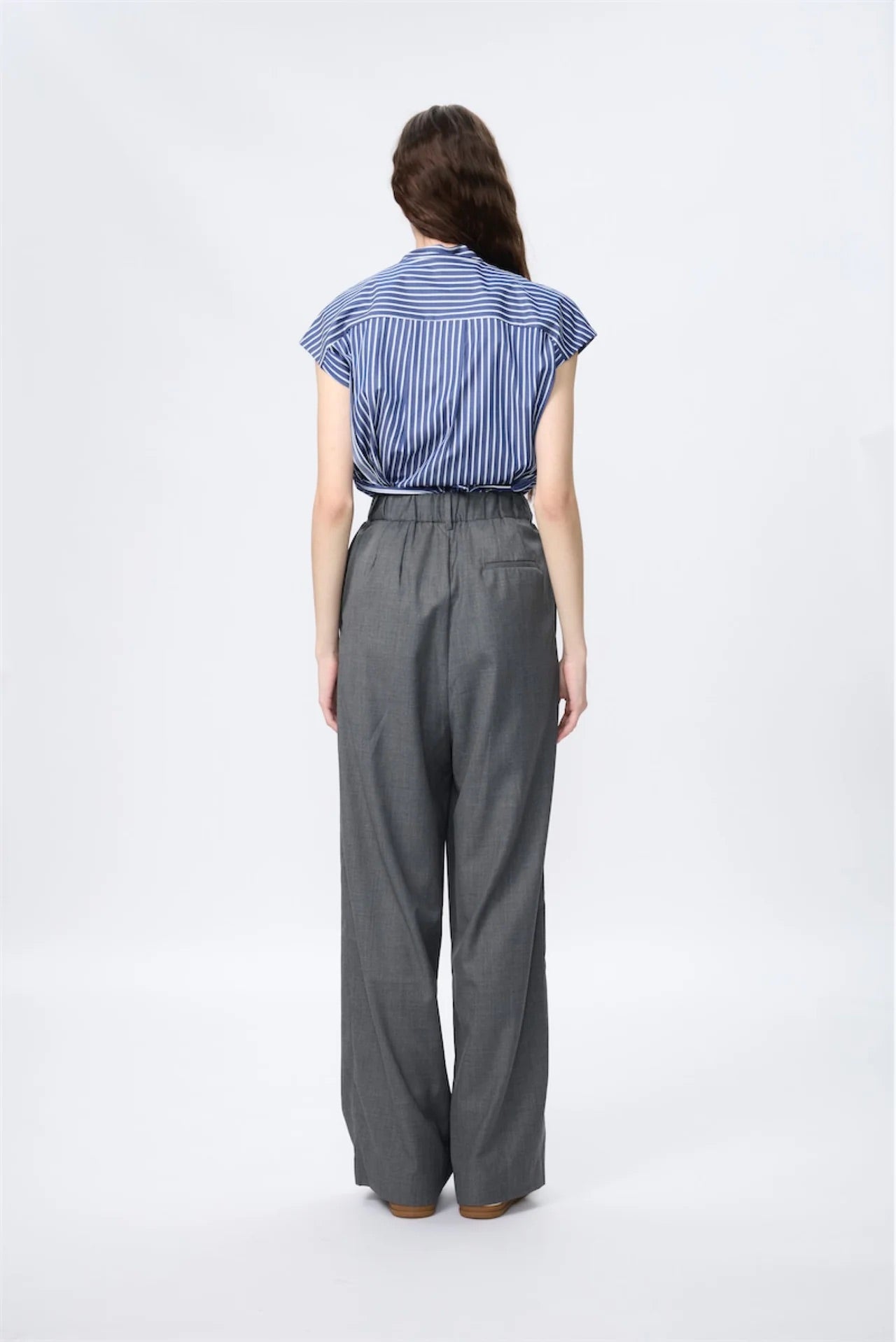 Self-Tie Stripe Shirt