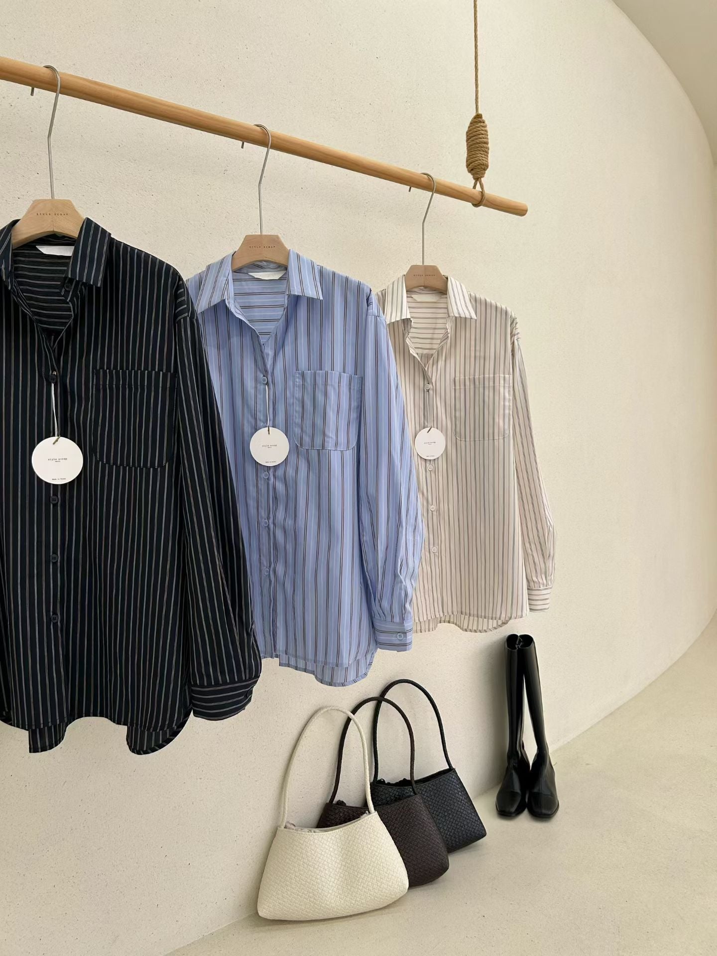 Autumn Embossed Stripe Shirt