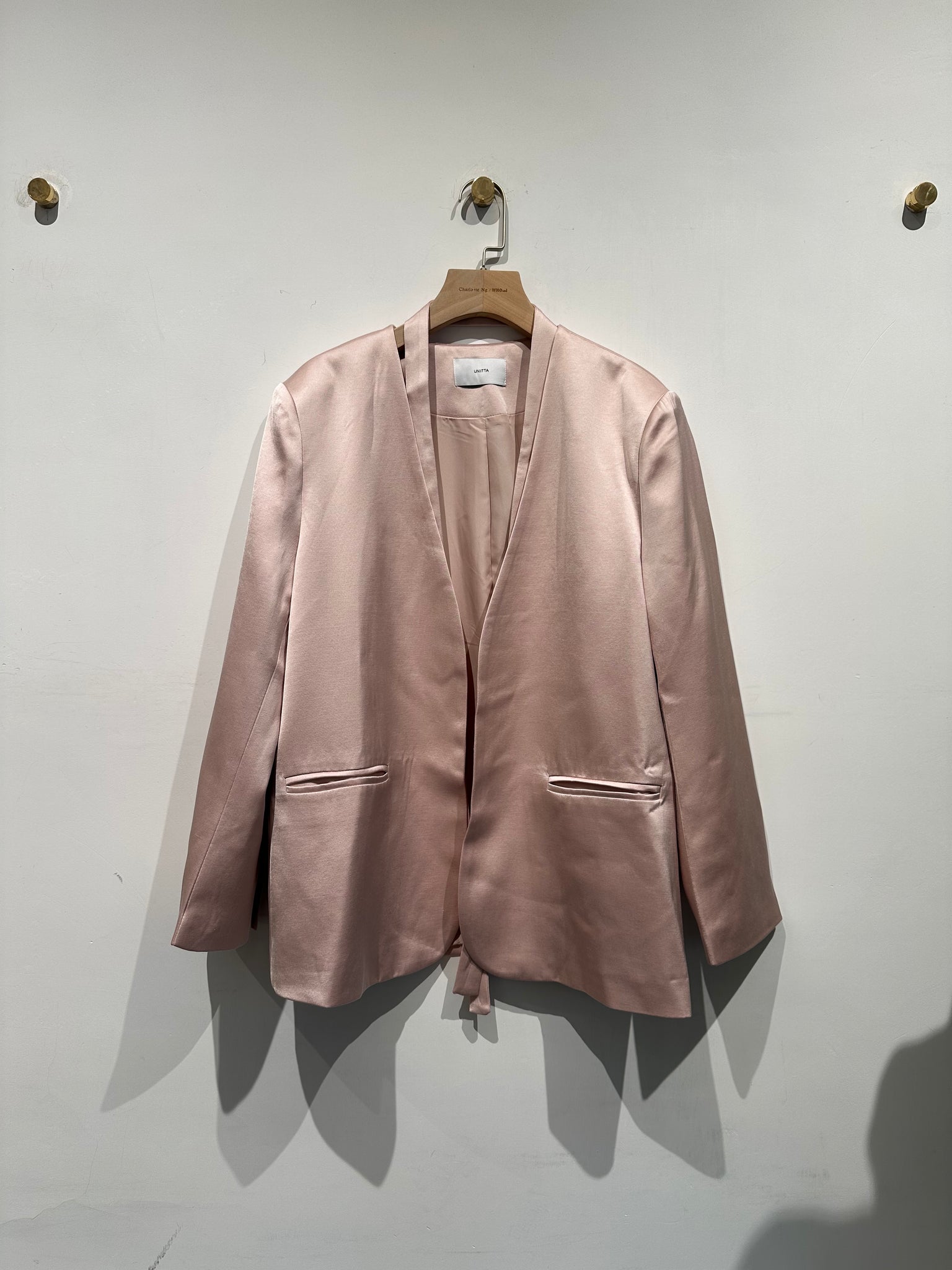 Pink Satin Blazer