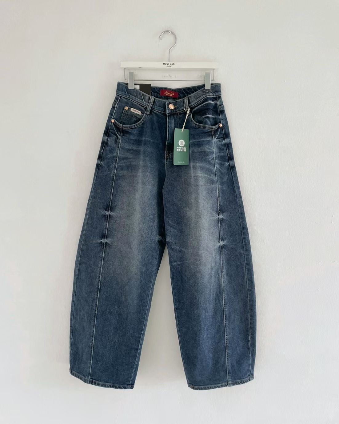 Nice Details Washing Barrel Jeans